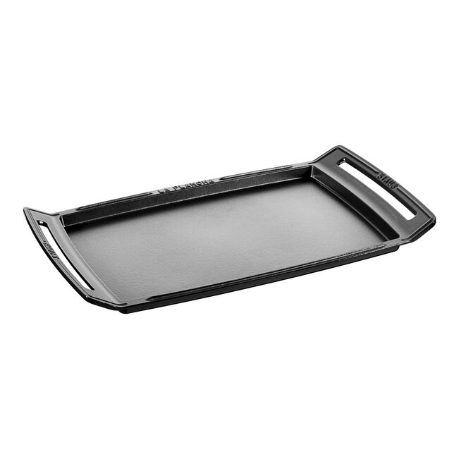 STAUB CAST IRON -  18.25 inch x 9.5-inch, Double Burner Griddle / Plancha